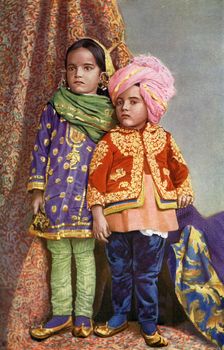 Hindu children of North Kashmir, India, 1922