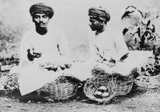 Hindu fruit sellers, India, 20th century