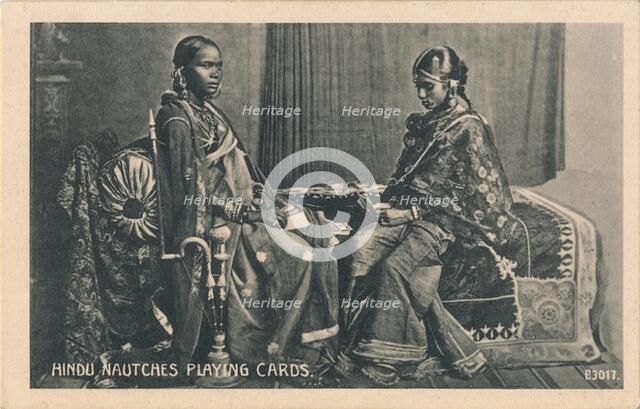 'Hindu Nautches Playing Cards', c1910. Artist: Unknown.