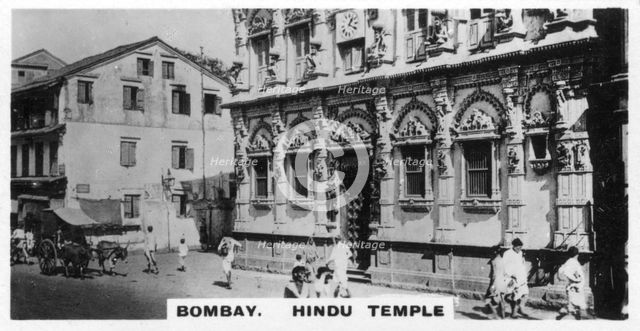 Hindu Temple, Bombay, India, c1925. Artist: Unknown