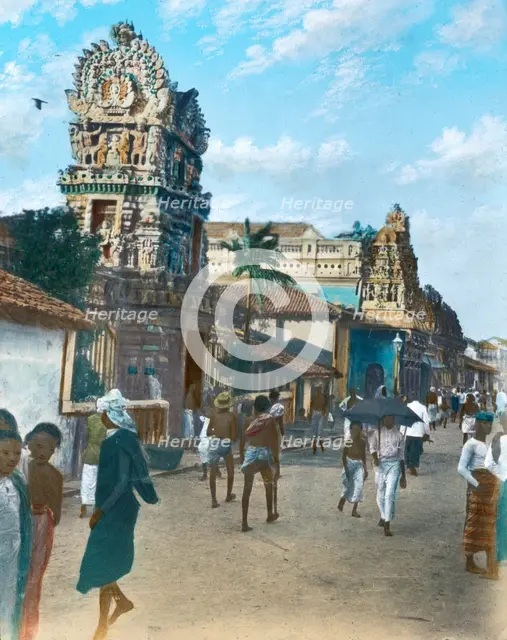 Hindu temple in the Pettah, Colombo, Ceylon. Artist: Unknown