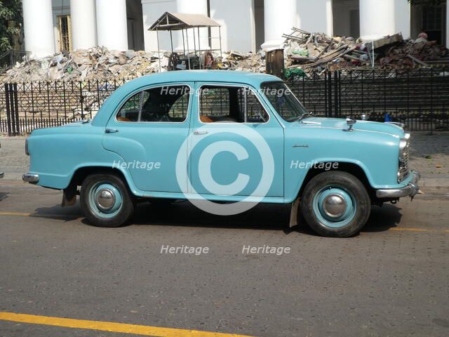 Hindustan Ambassador Mark II, Kolkata, India, 2019. Creator: Unknown.