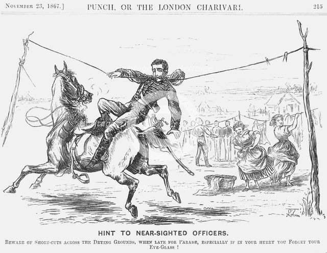'Hint to Near-Sighted Officers', 1867. Creator: Georgina Bowers.