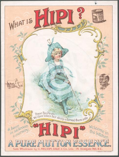 Hipi Mutton Essence, 1880s. Artist: Unknown