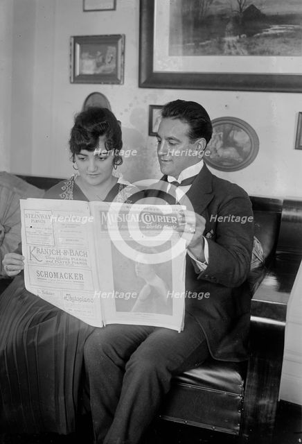 Hipolito Lazaro & wife, between c1915 and c1920. Creator: Bain News Service.