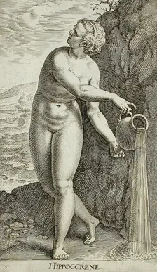 Hippoccrene, 1587. Creator: Philip Galle