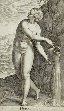 Hippoccrene, 1587. Creator: Philip Galle
