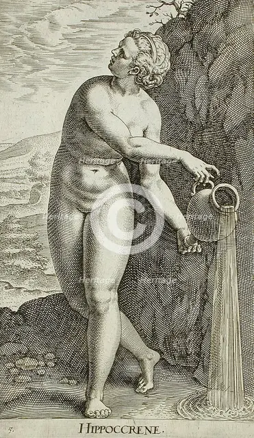 Hippoccrene, 1587. Creator: Philip Galle.