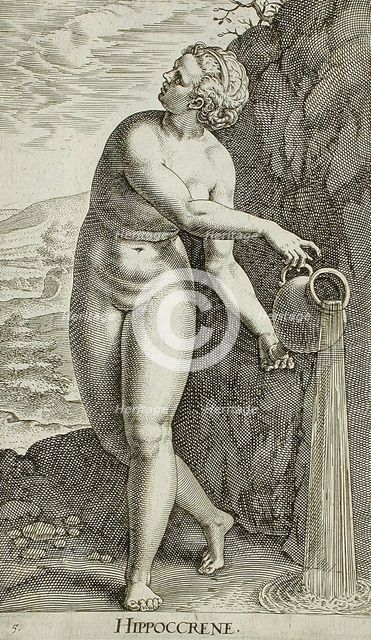 Hippoccrene, 1587. Creator: Philip Galle.