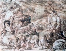 Hippocrate and Démocrite c1584-1629. Artist: Jacques de Gheyn II