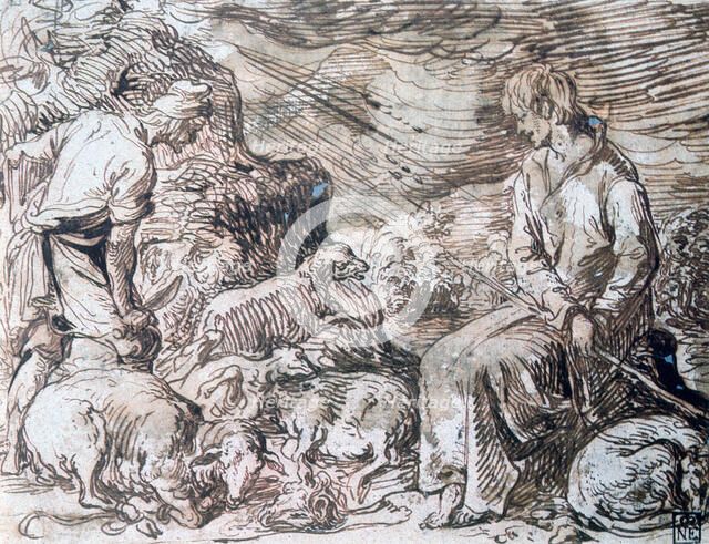 'Hippocrate and Démocrite', c1584-1629. Artist: Jacques de Gheyn II