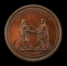 Hippocrates and Dr. John Freind [reverse], 1728. Creator: Ferdinand de Saint-Urbain