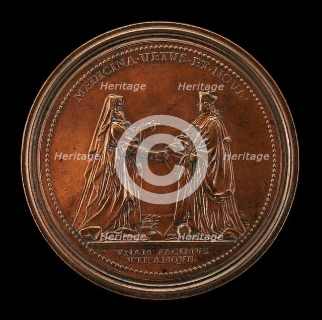 Hippocrates and Dr. John Freind [reverse], 1728. Creator: Ferdinand de Saint-Urbain.