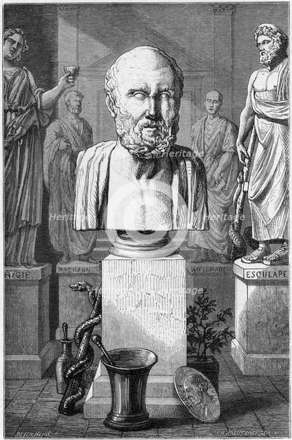Hippocrates of Cos, Ancient Greek physician, 1866. Creator: Unknown.