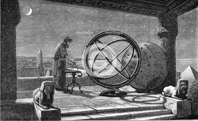 Hipparchus, Ancient Greek astronomer, 2nd century BC (c1880). Artist: Unknown