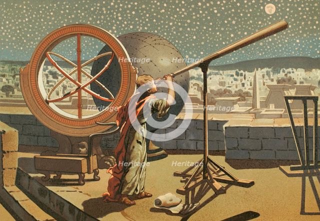 Hipparchus at the Alexandria Observatory, 1882.  Creator: Joan Planella i Rodriguez.
