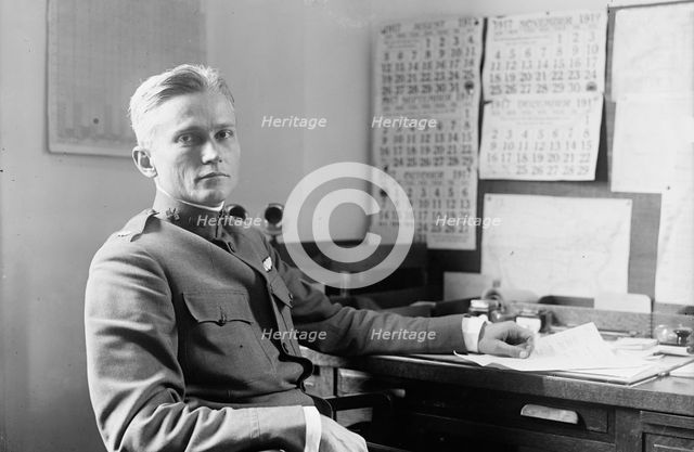 Hiram Bingham, Aviator - At Desk, 1917. Creator: Harris & Ewing.