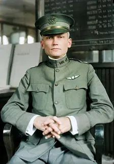 Hiram Bingham, Aviator - At Desk, 1917. Creator: Harris & Ewing