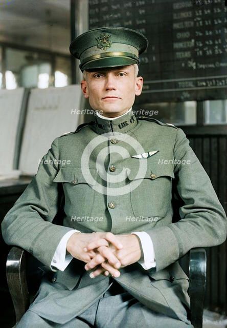 Hiram Bingham, Aviator - At Desk, 1917. Creator: Harris & Ewing.