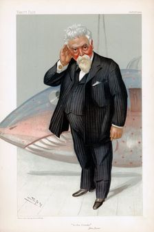 Hiram Stevens Maxim, American-born British inventor and engineer, 1904. Creator: Sir Leslie Matthew Ward