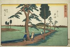 Hiratsuka—No. 8, from the series "Fifty-three Stations of the Tokaido (Tokaido gojusan...,c.1847/52. Creator: Ando Hiroshige