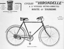 Hirondelle Saint Etienne, Bicycle Tourism Advertisement, 20th century