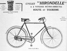 Hirondelle Saint Etienne, Bicycle Tourism Advertisement, 20th century