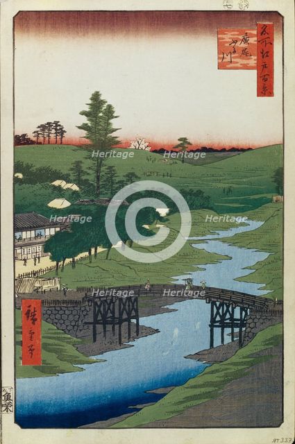 Hiroo on Furukawa River (One Hundred Famous Views of Edo), 1856-1858. Artist: Hiroshige, Utagawa (1797-1858)