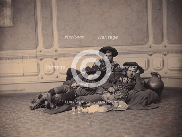 Hirten / Pifferari mit Brotzeit, ca. 1864. Creator: Jacob Wothly.
