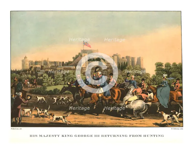 'His Majesty King George III Returning from Hunting', early-mid 19th century, (c1955).  Creator: Matthew Dubourg.