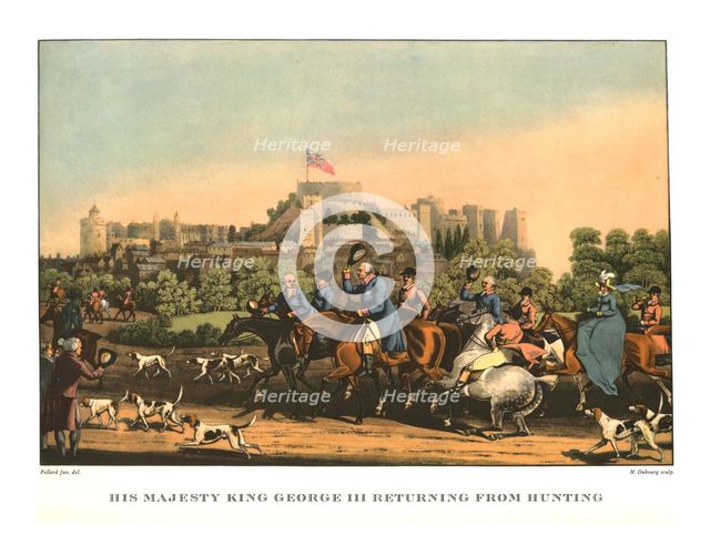 'His Majesty King George III Returning from Hunting', early-mid 19th century, (c1955).  Creator: Matthew Dubourg.