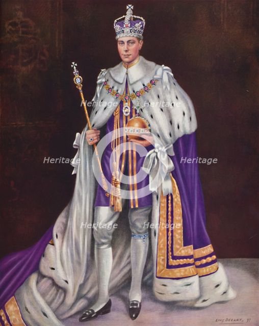 'His Majesty King George VI', 1937. Artist: Louis Dezart.