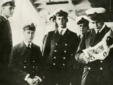 His Majesty (Seated) Among His Fellow Cadets c1910s, (1937). Creator: Unknown
