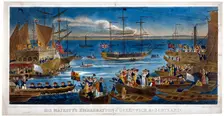His Majesty's Embarkation at Greenwich, for Scotland, 1822. Artist: John Chapman