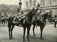 His Majesty with the Duke of Gloucester, at the Trooping the Colour, 1928 1937. Creator: Unknown