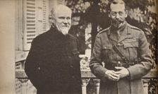 His Majesty with President Poincare at The British General Headquarters in France c1916, (1935). Creator: Unknown