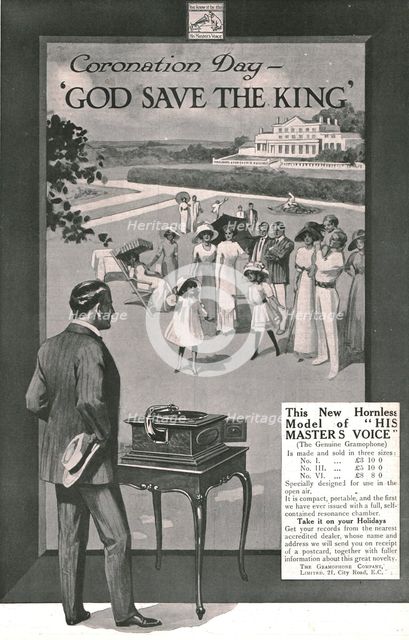 'His Master's Voice' advertisement, 1911. Creator: Unknown.