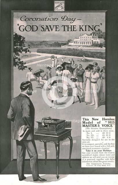 'His Master's Voice' advertisement, 1911. Creator: Unknown.