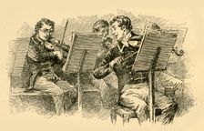 His clever playing attracted the attention of the leader (1907). Creator: Unknown