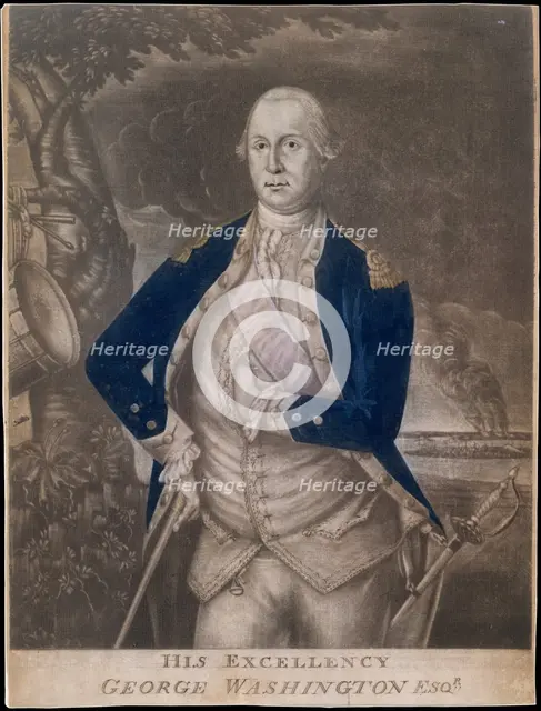 His Excellency George Washington Esq-r., ca. 1777. Creators: Joseph Hiller, Samuel Blyth.