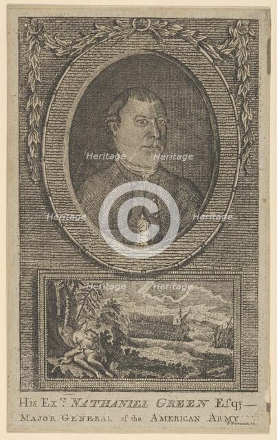 His Excellency Nathaniel Green, Esq., Major General of the American Army, 1781. Creator: John Norman.