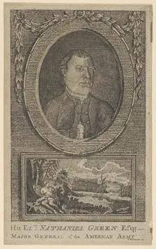 His Excellency Nathaniel Green, Esq., Major General of the American Army, 1781. Creator: John Norman