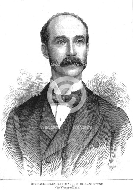 ''His Excellency the Maquis of Lansdowne; New Viceroy of India', 1888. Creator: Unknown.