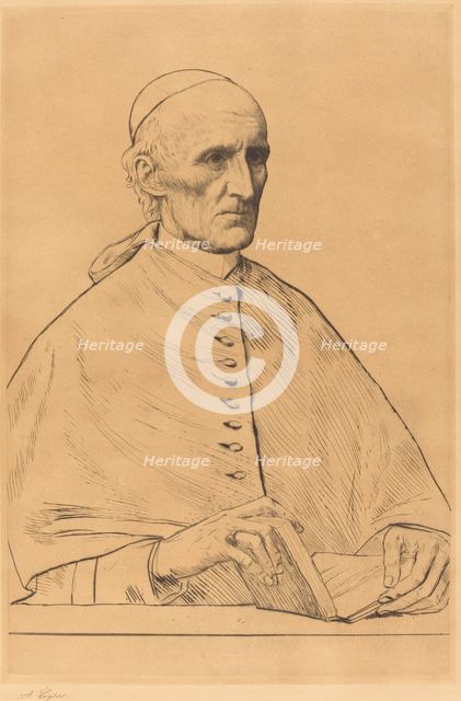 His Eminence Cardinal Manning, 1st plate. Creator: Alphonse Legros.