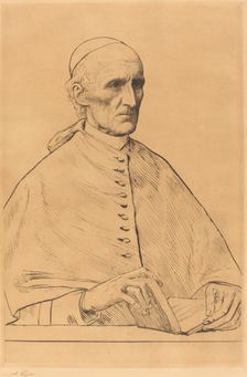 His Eminence Cardinal Manning, 1st plate. Creator: Alphonse Legros