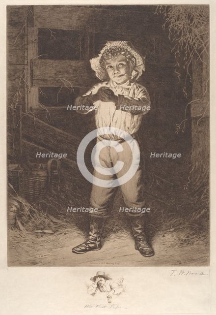 His First Pipe, 1886. Creator: Thomas Waterman Wood.