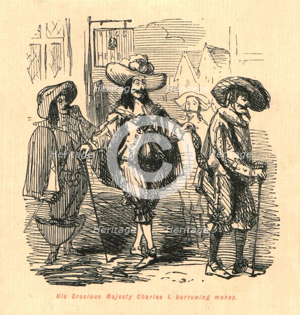 'His Gracious Majesty Charles I, borrowing money', 1897.  Creator: John Leech.