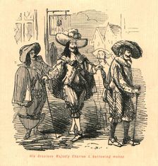 His Gracious Majesty Charles I, borrowing money 1897. Creator: John Leech