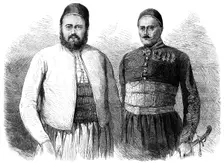 His Highness Said Pacha, the Viceroy of Egypt, [and] Koenig Bey, Private Secretary to Said..., 1862. Creator: Unknown
