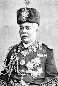 His Highness the late Sultan of Johore, G.C.M.G., K.C.S.I., 1895. Creator: Herr Nache